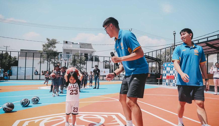 Two Satria Muda Players Inaugurate Field in Bandung